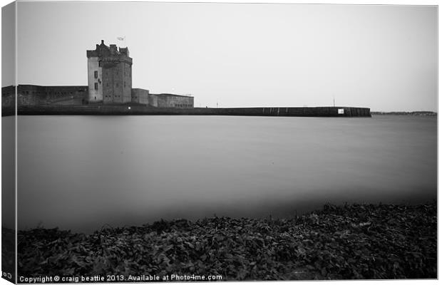 Broughty Castle, Dundee B&W Canvas Print by craig beattie