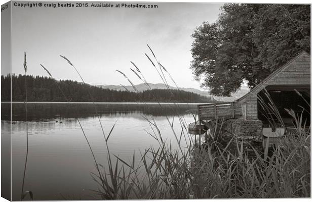  Boathouse Loch Ard Canvas Print by craig beattie