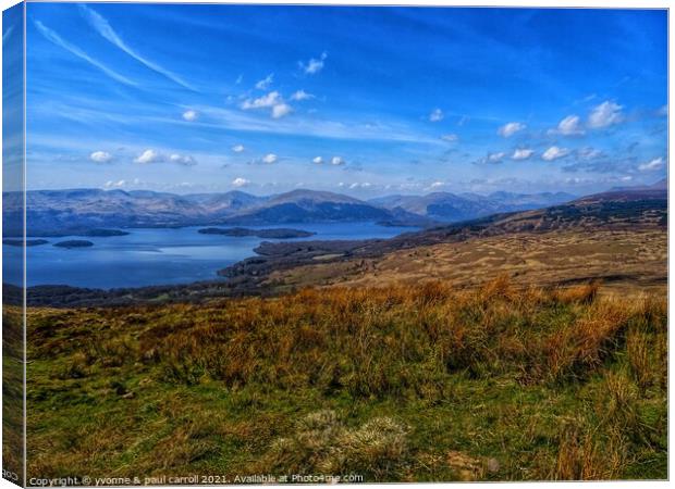 Loch Lomond from Conic Hill Canvas Print by yvonne & paul carroll