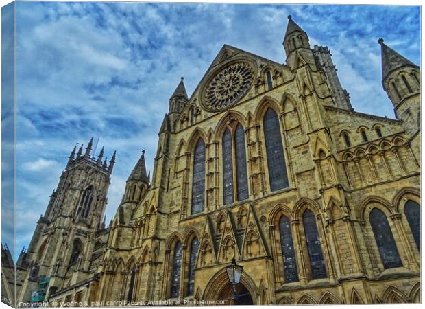 York Minster Cathedral Canvas Print by yvonne & paul carroll
