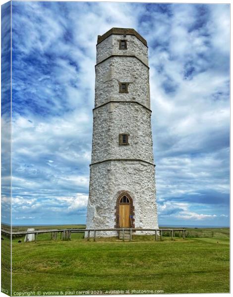 The old Flamborough lighthouse Canvas Print by yvonne & paul carroll