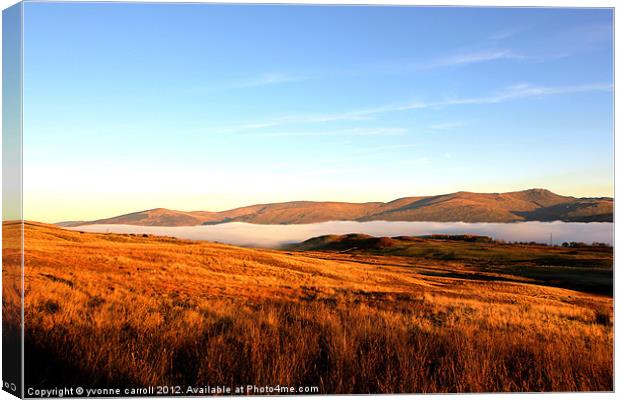 Mist over Loch Tay, Scotland Canvas Print by yvonne & paul carroll