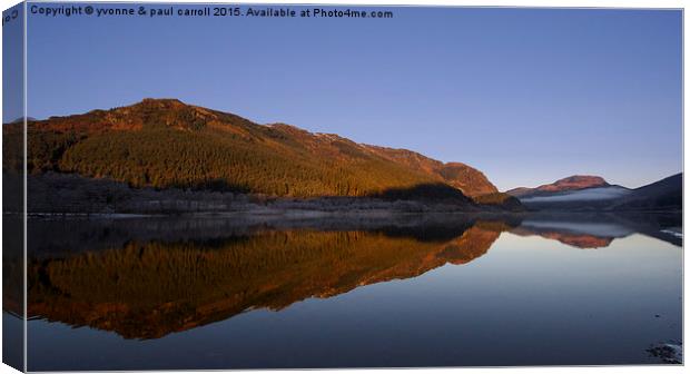 Reflections over Loch Lubnaig 3 Canvas Print by yvonne & paul carroll