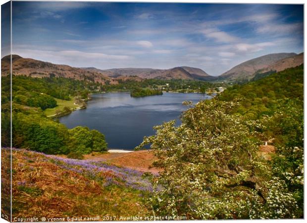 Grasmere Lake from Loughrigg Terrace Canvas Print by yvonne & paul carroll