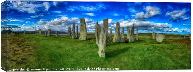 Standing Stones, Isle of Lewis, Outer Hebrides Canvas Print by yvonne & paul carroll