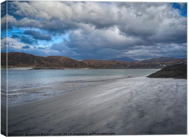 Silver Sands of Morar, Scottish highlands Canvas Print by yvonne & paul carroll