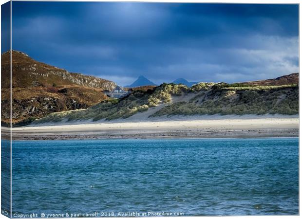 Camusdarrach Beach, near Morar, Scotland Canvas Print by yvonne & paul carroll