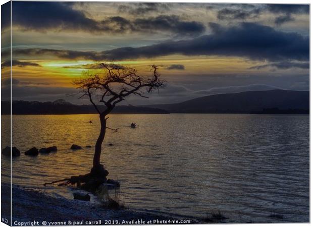 Millarochy Bay, Loch Lomond at sunset Canvas Print by yvonne & paul carroll