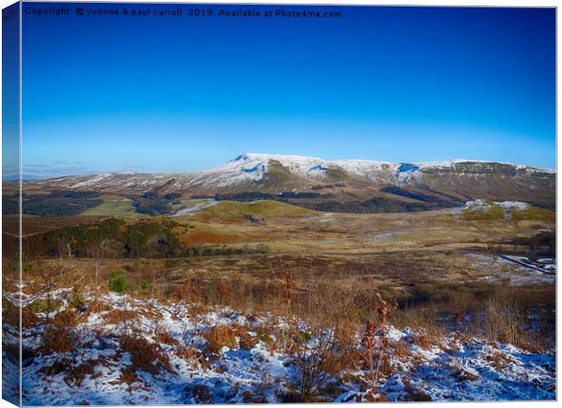 Dumgoyne hill and the Campsies from Queens View Canvas Print by yvonne & paul carroll