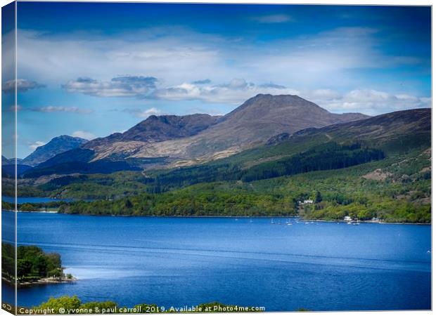 Ben Lomond & Loch Lomond view from Inchcailloch Canvas Print by yvonne & paul carroll