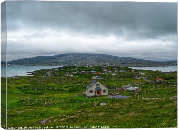 Isle of Eriskay on a moody day Canvas Print by yvonne & paul carroll