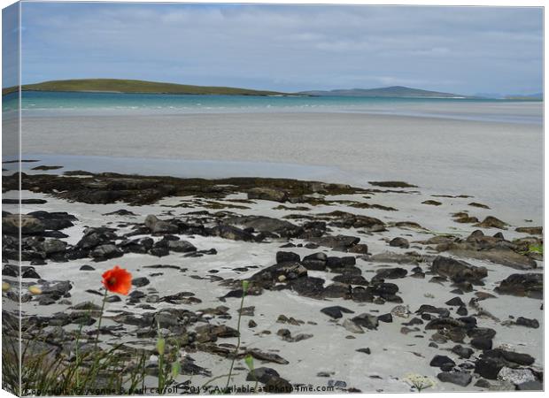 Clachan Sands North Uist at low tide Canvas Print by yvonne & paul carroll