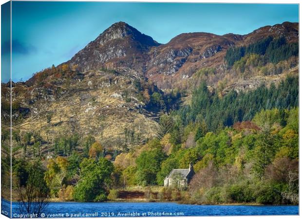 Ben Ann and Loch Achray in Autumn, Trossachs NP Canvas Print by yvonne & paul carroll