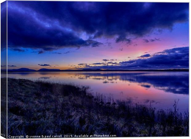Sunset at Loch Harray, Orkney Islands, Scotland Canvas Print by yvonne & paul carroll