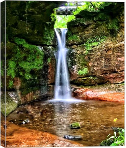 Waterfall pool at Kelburn Country Park Canvas Print by yvonne & paul carroll