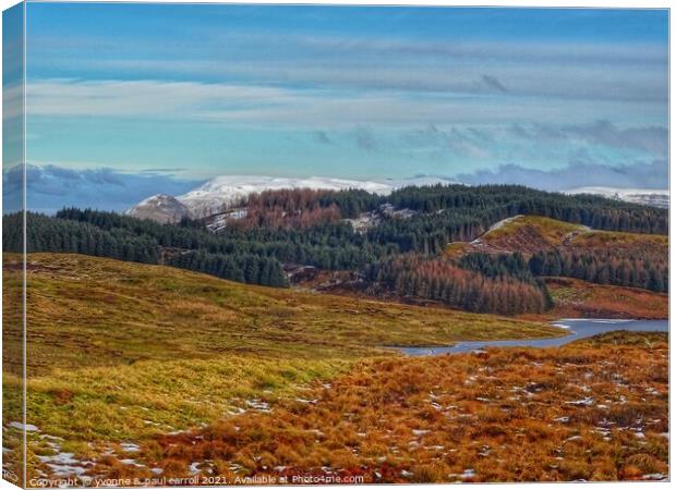 Cochno loch and the Campsies Canvas Print by yvonne & paul carroll