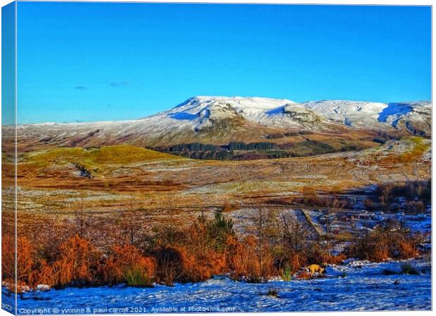 The Campsies from the Whangie Canvas Print by yvonne & paul carroll