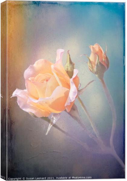 Yellow Roses Canvas Print by Susan Leonard