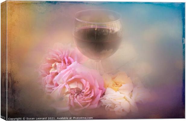 Wine and Roses Canvas Print by Susan Leonard
