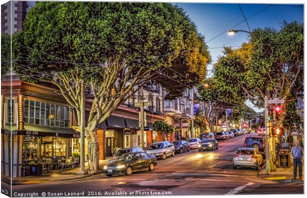 San Francisco street Canvas Print by Susan Leonard