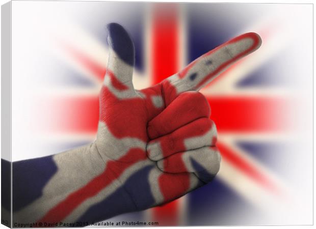 British Hand Flag Canvas Print by David Pacey