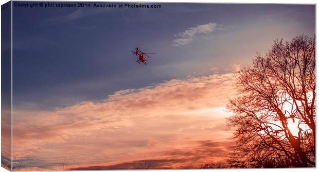 Air Ambulance Canvas Print by Phil Robinson