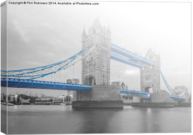  Tower Bridge  in a bank of fog Canvas Print by Phil Robinson