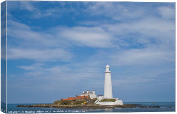 St Mar's Lighthouse Canvas Print by Heather Athey