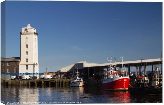 Fish Quay, North Shields Canvas Print by Heather Athey