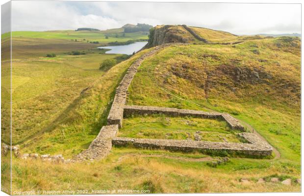 MIlecastle 39 on Hadrian's Wall Canvas Print by Heather Athey