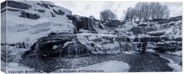 Frozen Falls Canvas Print by Heather Athey