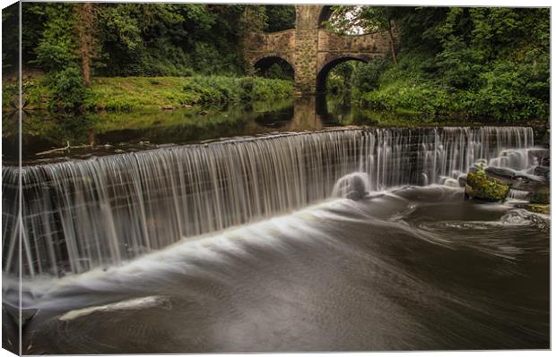 New Mills Weir Canvas Print by Phil Tinkler