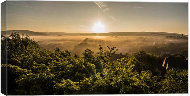 Sunrise Over New Mills Canvas Print by Phil Tinkler