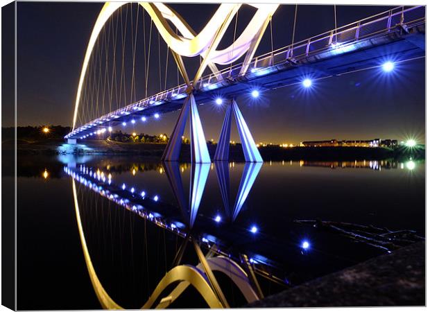 Bridge at Tees Barrage Canvas Print by andrew pearson