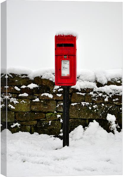 Lone cold postbox Canvas Print by andrew pearson