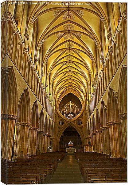  Inside Wells Cathedral Canvas Print by Graeme B