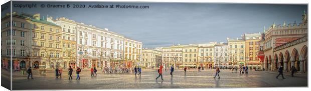 Busy Krakow Square Canvas Print by Graeme B