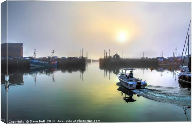Early morning  Padstow harbor is still. Canvas Print by Dave Bell