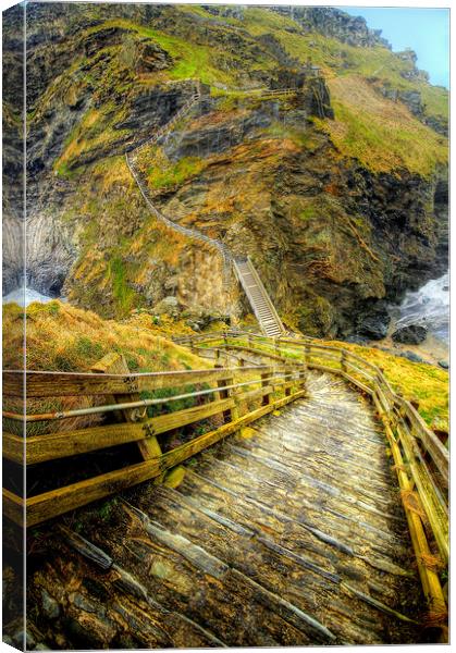 Steep Steps  Canvas Print by Dave Bell