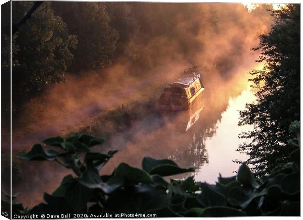 Canal Sunrise Canvas Print by Dave Bell