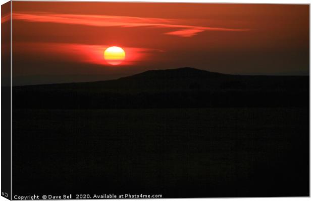 Red Sunrise Canvas Print by Dave Bell