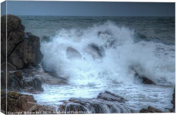 Crashing Wave. Canvas Print by Dave Bell