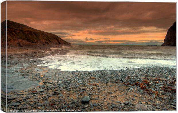 Cornish Cove Beach Sunset Canvas Print by Dave Bell