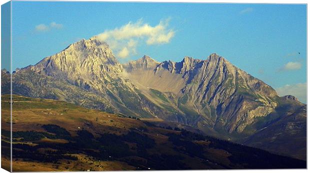 Alpine Mountain Canvas Print by Oliver Gibson