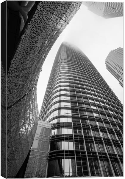 SalesForce Tower and Transbay buildings in San Francisco, Califo Canvas Print by Martin Williams
