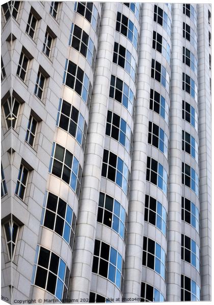 Office windows in San Francisco Canvas Print by Martin Williams