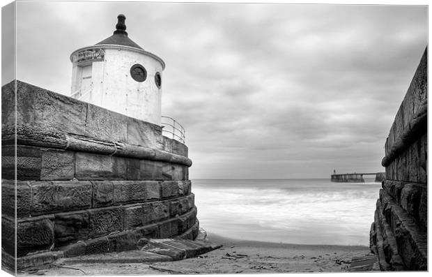 Whitby Sea Defences, North Yorkshire Canvas Print by Martin Williams