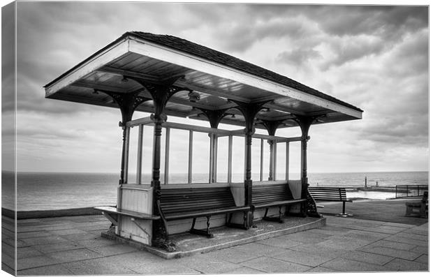 Whitby Shelter, North Yorkshire Canvas Print by Martin Williams