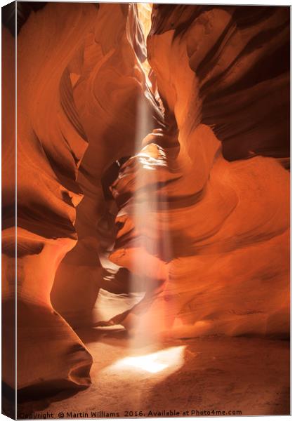Upper Antelope Canyon, Page, Arizona Canvas Print by Martin Williams