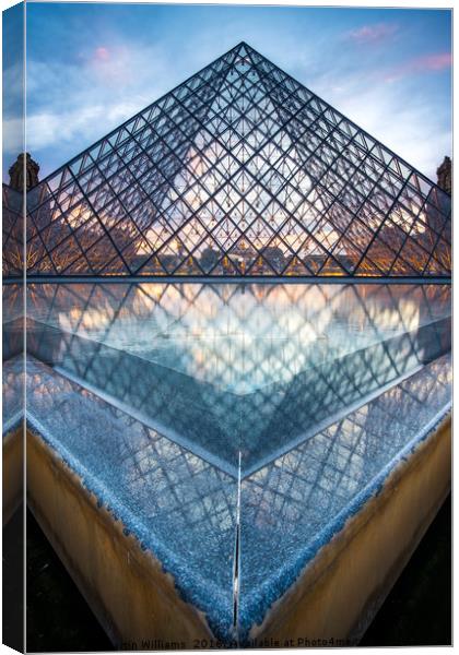 The Louvre, Paris Canvas Print by Martin Williams